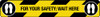 For Your Safety: Wait Here Feet Icon - Social Distancing Strip