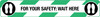 For Your Safety: Wait Here Feet Icon - Social Distancing Strip