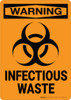 Warning: Biohazard Infectious Waste - Wall Sign Warning: Biohazard Infectious Waste - Wall Sign