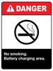 Danger No Smoking Battery Charging Area