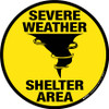 Severe Weather Shelter Area Floor Sign (Yellow) Severe Weather Shelter Area Floor Sign (Yellow)