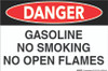 Danger: Gasoline - No Open Flame - Wall Sign