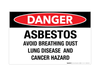 Danger - Asbestos/Avoid Breathing Dust - Wall Sign Danger - Asbestos/Avoid Breathing Dust - Wall Sign