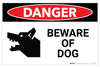 Danger - Beware of Dog - Wall Sign Danger - Beware of Dog - Wall Sign