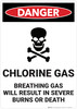 Danger: Chlorine Gas - Wall Sign