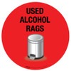 Used Alcohol Rags Floor Sign Used Alcohol Rags Floor Sign
