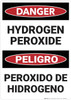 Danger: Hyrdrogen Peroxide - Wall Sign Danger: Hyrdrogen Peroxide - Wall Sign