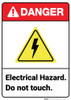 Danger: Electrical Hazard Do Not Touch ANSI - Wall Sign Danger: Electrical Hazard Do Not Touch ANSI - Wall Sign