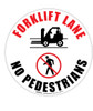 Forklift Lane No Pedestrians Floor Sign Forklift Lane No Pedestrians Floor Sign