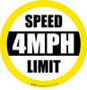 Speed Limit 4MPH Floor Sign Speed Limit 4MPH Floor Sign