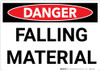 Danger: Falling Material Warning - Wall Sign Danger: Falling Material Warning - Wall Sign
