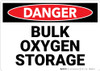 Danger: Bulk Oxygen Storage - Wall Sign Danger: Bulk Oxygen Storage - Wall Sign