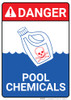 Danger: Pool Chemicals - Wall Sign Danger: Pool Chemicals - Wall Sign