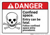 Danger: Entry Can Be Fatal Permit ANSI - Wall Sign