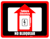 Tablero El√©ctrico - No Bloquear (Electrical Panel - Do Not Block)  - Floor Sign