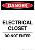 Electrical Closet Do Not Enter - Portrait Wall Sign Electrical Closet Do Not Enter - Portrait Wall Sign