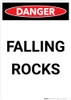 Falling Rocks - Portrait Wall Sign Falling Rocks - Portrait Wall Sign