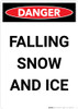 Falling Snow and Ice - Portrait Wall Sign