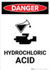 Hydrochloric Acid with Icon - Portrait Wall Sign Hydrochloric Acid with Icon - Portrait Wall Sign