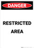 Restricted Area - Portrait Wall Sign Restricted Area - Portrait Wall Sign