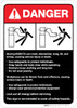 Danger: Robot Crush Warning and Guidelines ANSI - Wall Sign Danger: Robot Crush Warning and Guidelines ANSI - Wall Sign