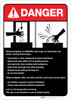 Danger: Sander Machine Guidelines ANSI - Wall Sign