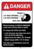 Danger: Wheel Breakage/Bench Grinder Guidelines ANSI - Wall Sign