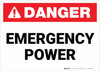 Danger: Emergency Power Landscape ANSI