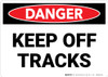 Danger: Keep Off Tracks Landscape - Wall Sign Danger: Keep Off Tracks Landscape - Wall Sign