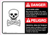 Danger: Lead Work Area May Damage Fertility Bilingual ANSI Landscape
