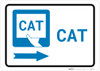 CAT Right Arrow with Icon Landscape - Wall Sign CAT Right Arrow with Icon Landscape - Wall Sign