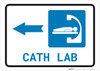 Cath Lab Left Arrow with Icon Landscape - Wall Sign