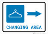Changing Area Right Arrow with Icon Landscape - Wall Sign