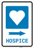 Hospice Right Arrow with Icon Portrait - Wall Sign