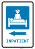 Inpatient Left Arrow with Icon Portrait - Wall Sign Inpatient Left Arrow with Icon Portrait - Wall Sign