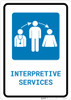 Interpretive Services with Icon Portrait - Wall Sign Interpretive Services with Icon Portrait - Wall Sign
