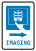 X-Ray Imaging Right Arrow with Icon Portrait - Wall Sign