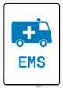 EMS Medical Van with Icon Portrait v2 - Wall Sign