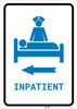 Inpatient Left Arrow with Icon Portrait v2 - Wall Sign Inpatient Left Arrow with Icon Portrait v2 - Wall Sign