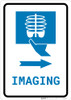 X-Ray Imaging Right Arrow with Icon Portrait v2 - Wall Sign