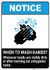 Notice: Wash Hands Whenever Hands are Dirty ANSI Portrait - Wall Sign Notice: Wash Hands Whenever Hands are Dirty ANSI Portrait - Wall Sign