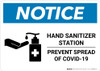 Notice: Hand Sanitizer Station COVID-19 ANSI Landscape - Wall Sign Notice: Hand Sanitizer Station COVID-19 ANSI Landscape - Wall Sign