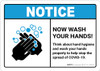 Notice: Think About Hygiene and Wash Your Hands Properly ANSI Landscape - Wall Sign Notice: Think About Hygiene and Wash Your Hands Properly ANSI Landscape - Wall Sign