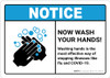 Notice: Washing Hands is The Most Effective Way of Stopping Illnesses ANSI Landscape - Wall Sign
