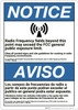 Notice: Bilingual Radio Frequency Ansi - Wall Sign Notice: Bilingual Radio Frequency Ansi - Wall Sign