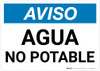 Notice: Non Potable Water - Spanish - Wall Sign