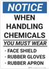 Notice: Portrait Ppe Chemicals Shield Gloves Apron - Wall Sign