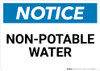 Notice: Non-Potable Water Landscape - Wall Sign