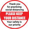 Social Distancing - Please Keep Your Distance Circle - Floor Sign Social Distancing - Please Keep Your Distance Circle - Floor Sign
