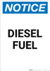 Notice: Diesel Fuel - Portrait Wall Sign Notice: Diesel Fuel - Portrait Wall Sign